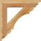 Ekena Millwork Olympic Traditional Rough Sawn Bracket w/ Offset Brace, Western Red Cedar, 6"W x 24"D x 24"H BKT0604X24X24OLY01RWR - alternate 4
